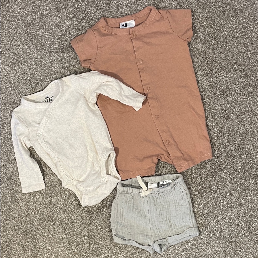 H&M Bodysuit, Romper & Shorts Set